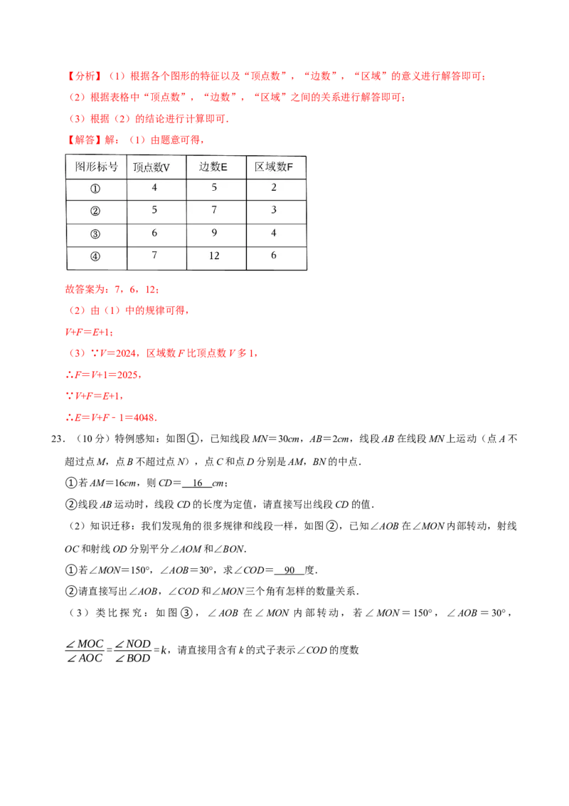 专题3.6几何图形初步全章培优测试卷（必考点分类集训）（人教版2024）（教师版）_初中数学_七年级数学上册（人教版）_考点分类必刷题-U181