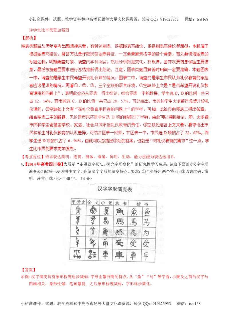 专题08图文转换-2015版3-2-1备战2016高考精品系列之语文（解析版）_高语_1高中语文_2015版3-2-1备战2016高考精品系列之语文（全套打包32份）