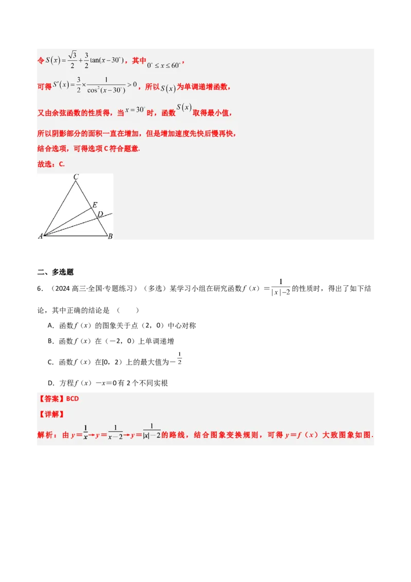 第12练函数的图像（精练：基础+重难点）-2025年高考数学一轮复习讲义及高频考点归纳与方法总结（新高考通用）解析版_2.2025数学总复习_2025年新高考资料_一轮复习
