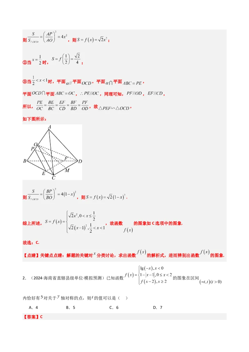 第12练函数的图像（精练：基础+重难点）-2025年高考数学一轮复习讲义及高频考点归纳与方法总结（新高考通用）解析版_2.2025数学总复习_2025年新高考资料_一轮复习