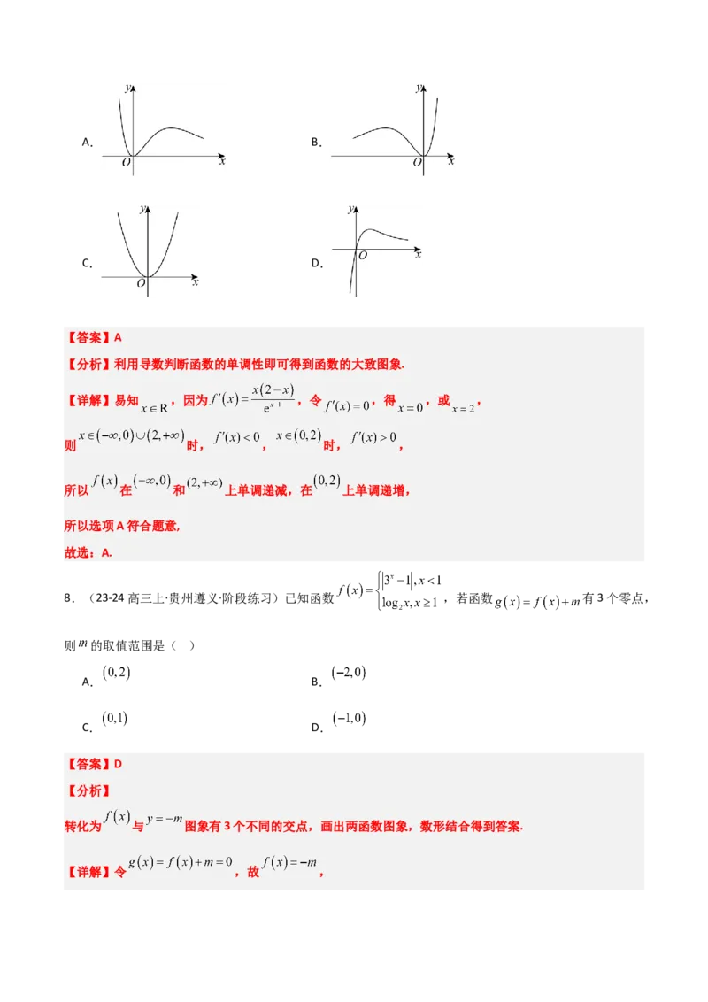 第12练函数的图像（精练：基础+重难点）-2025年高考数学一轮复习讲义及高频考点归纳与方法总结（新高考通用）解析版_2.2025数学总复习_2025年新高考资料_一轮复习