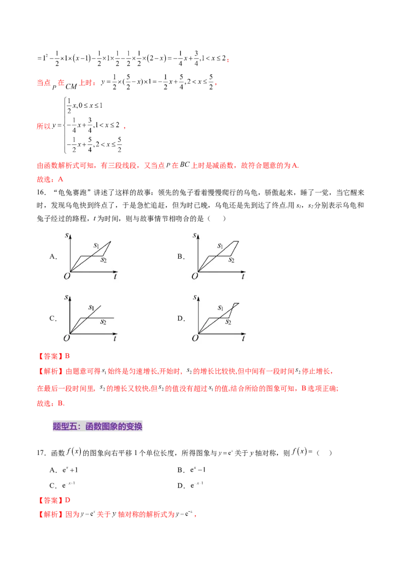 第06讲函数的图象（九大题型）（练习）（解析版）_2.2025数学总复习_2025年新高考资料_一轮复习_2025年高考数学一轮复习讲练测（新教材新高考，含2024高考真题）