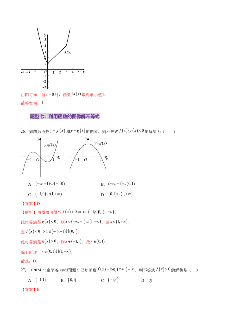 第06讲函数的图象（九大题型）（练习）（解析版）_2.2025数学总复习_2025年新高考资料_一轮复习_2025年高考数学一轮复习讲练测（新教材新高考，含2024高考真题）