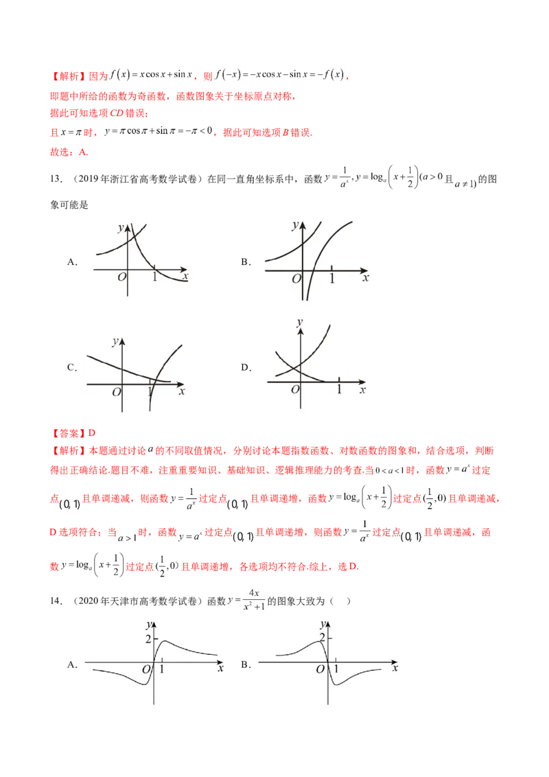 第06讲函数的图象（九大题型）（练习）（解析版）_2.2025数学总复习_2025年新高考资料_一轮复习_2025年高考数学一轮复习讲练测（新教材新高考，含2024高考真题）