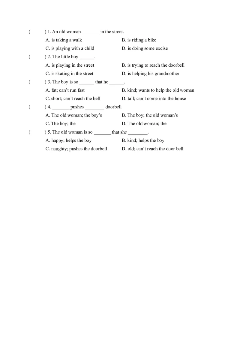 期末易错题分类汇编阅读理解（答案选择提升篇）六年级下册_专项练习