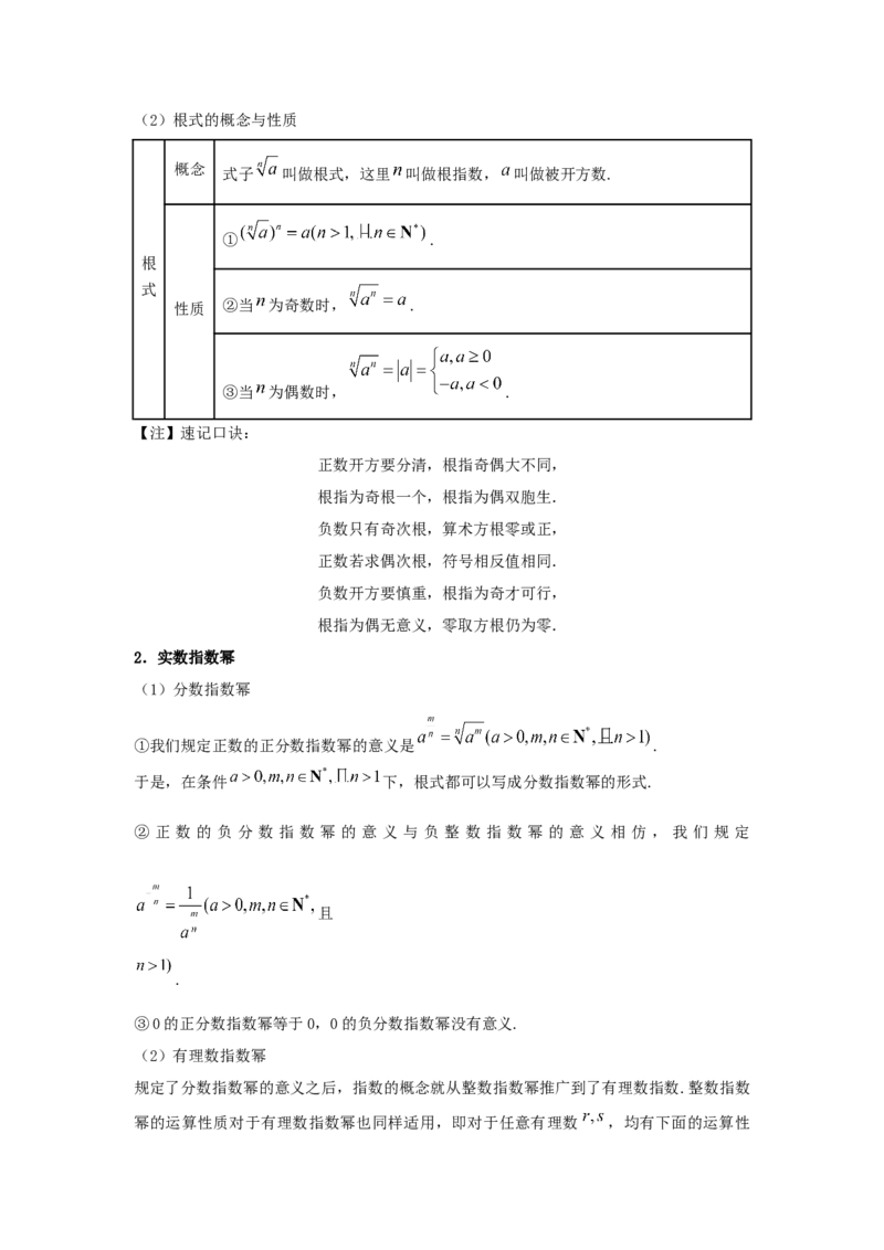 第12讲指数函数（原卷版）_2.2025数学总复习_2023年新高考资料_一轮复习_2023年高考数学一轮复习考点精讲练+易错题型（新高考专用）