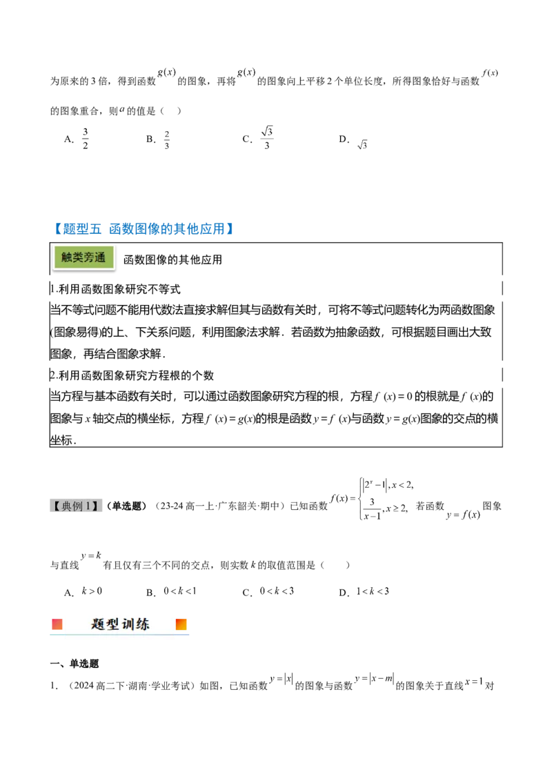 第12讲函数的图像（精讲）-2025年高考数学一轮复习讲义及高频考点归纳与方法总结（新高考通用）原卷版_2.2025数学总复习_2025年新高考资料_一轮复习