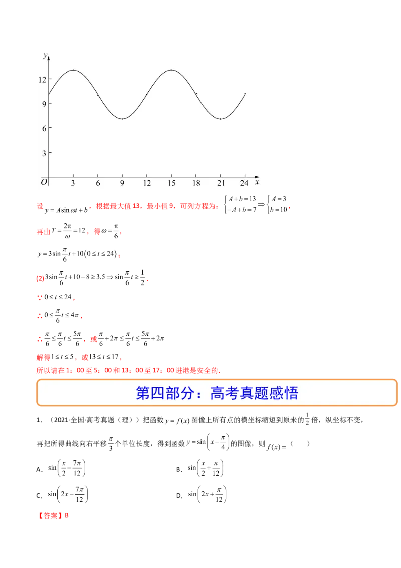 第06讲函数y=Asin(wx&psi;)的图象及其应用(精讲+精练）（教师版）_2.2025数学总复习_2023年新高考资料_一轮复习_2023新高考数学一轮复习（新教材新高考）