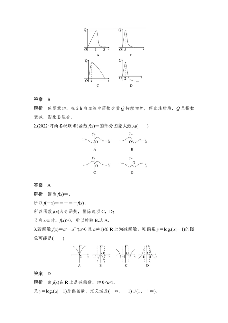 第2章函数概念与基本初等函数Ⅰ第7节　函数的图象_2.2025数学总复习_赠品通用版（老高考）复习资料_一轮复习_2023年高考数学（文科）一轮复习（老高考通用版）_专题教师版word讲义