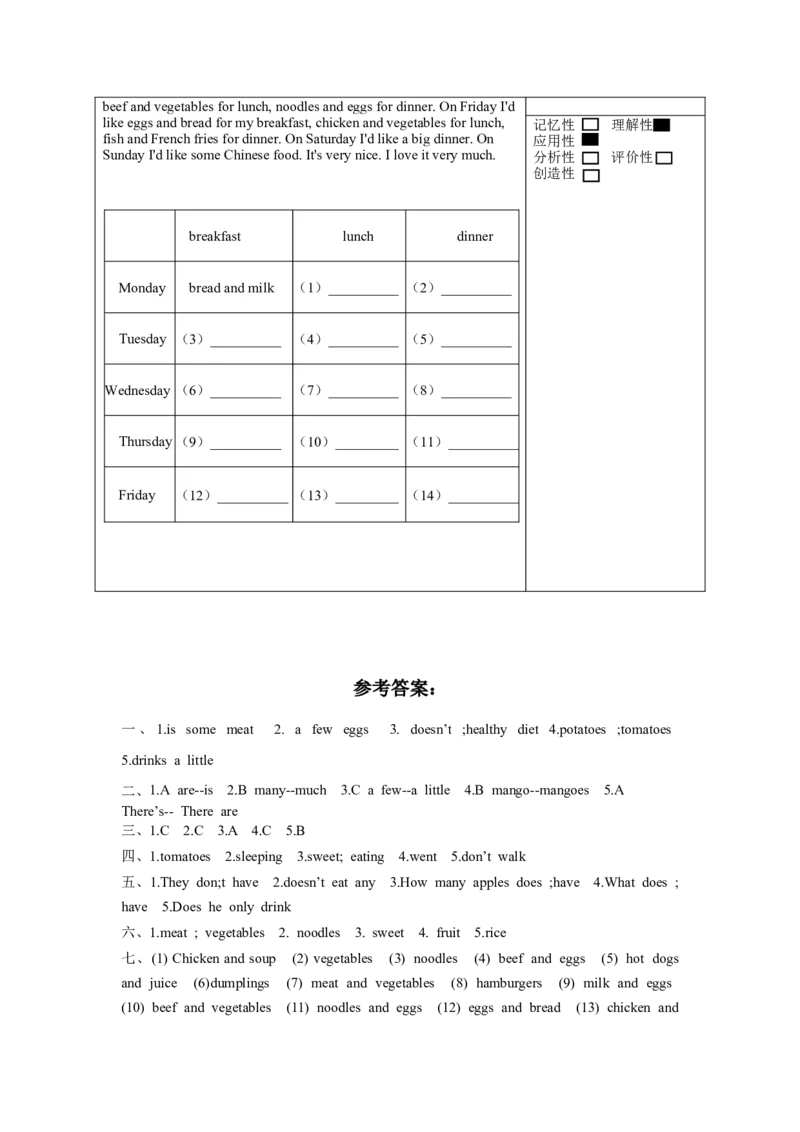 Unit3&nbsp;&nbsp;第3课时（分层作业）Cartoon&Culturetime-（译林版三起)_同步练习