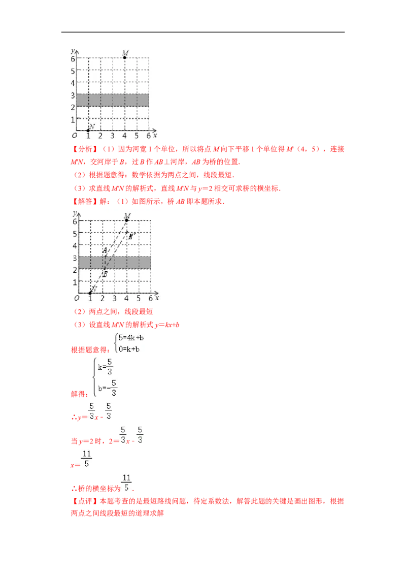 13.3.3最短路径问题专项五大模型（讲+练）5大模型-重要笔记2022-2023学年八年级数学上册重要考点精讲精练(人教版)（解析版）_初中数学人教版_8上-初中数学人教版_旧版