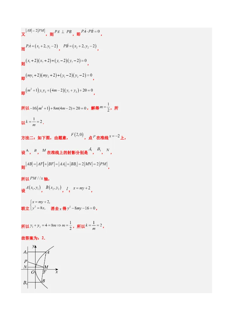 第46讲直线与抛物线（精讲）一轮复习讲义2024年高考数学高频考点题型归纳与方法总结（新高考通用）解析版_2.2025数学总复习_2024年新高考资料_1.2024一轮复习