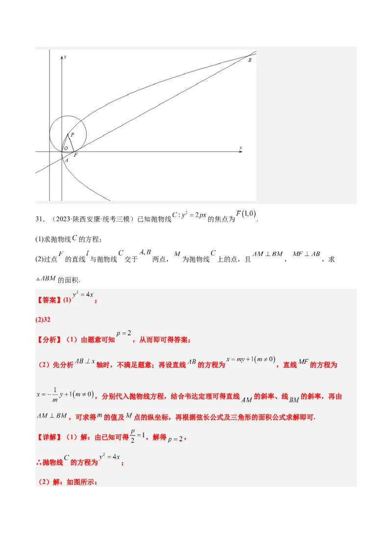 第46讲直线与抛物线（精讲）一轮复习讲义2024年高考数学高频考点题型归纳与方法总结（新高考通用）解析版_2.2025数学总复习_2024年新高考资料_1.2024一轮复习