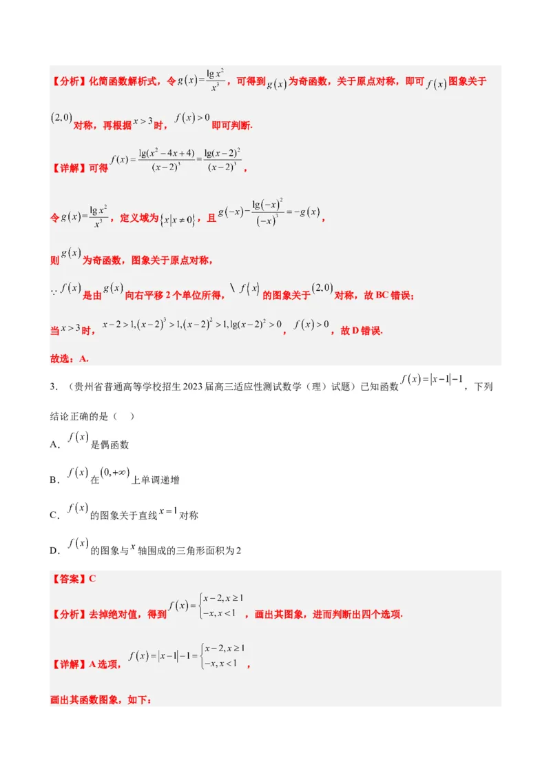 第12练函数的图像（精练：基础+重难点）一轮复习讲义2024年高考数学高频考点题型归纳与方法总结（新高考通用）解析版_2.2025数学总复习_2024年新高考资料_1.2024一轮复习