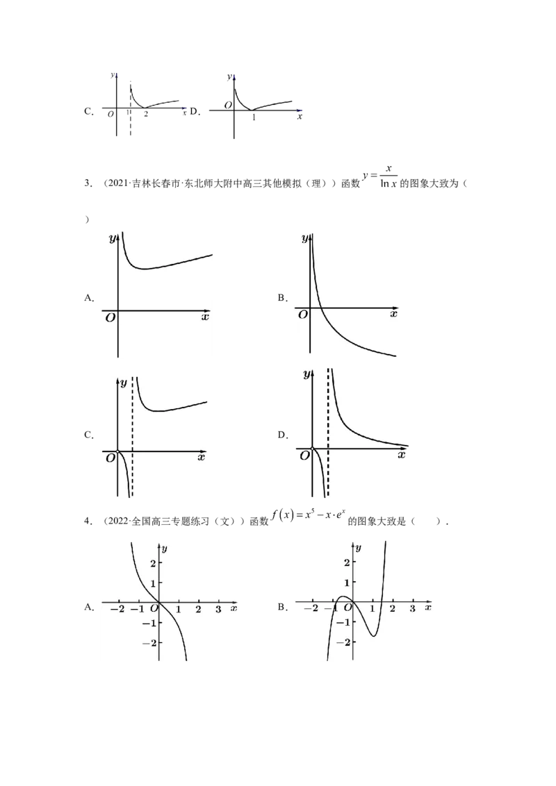 第10讲函数的图像（原卷版）_2.2025数学总复习_2023年新高考资料_一轮复习_2023年高考数学一轮复习考点精讲练+易错题型（新高考专用）
