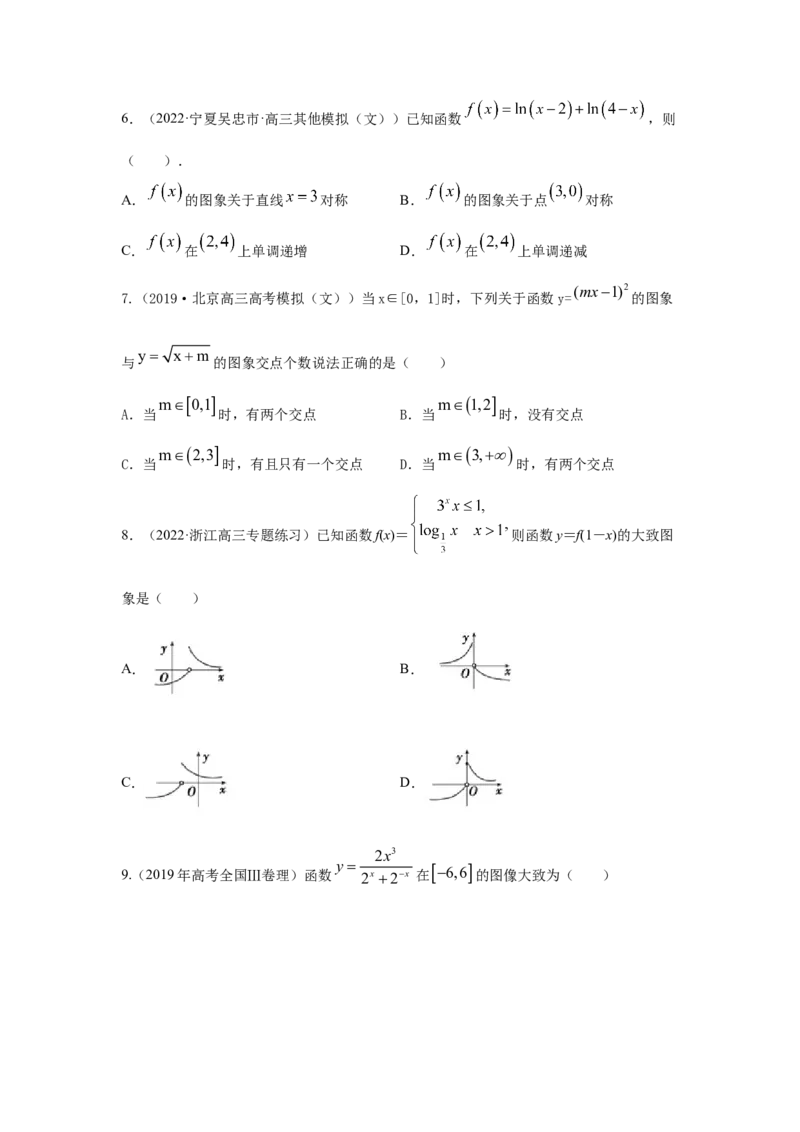 第10讲函数的图像（原卷版）_2.2025数学总复习_2023年新高考资料_一轮复习_2023年高考数学一轮复习考点精讲练+易错题型（新高考专用）
