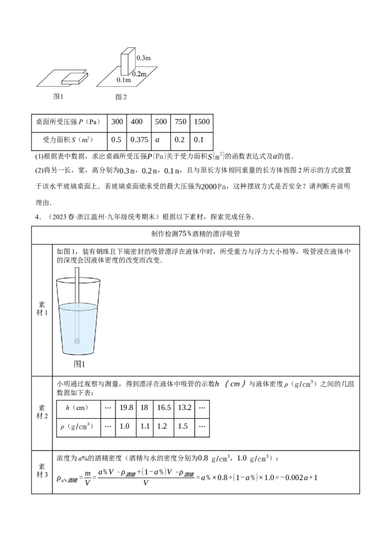专题26.3反比例函数的应用六大类型（人教版）（学生版）_初中数学_九年级数学下册（人教版）_母题专项-U66_2024版