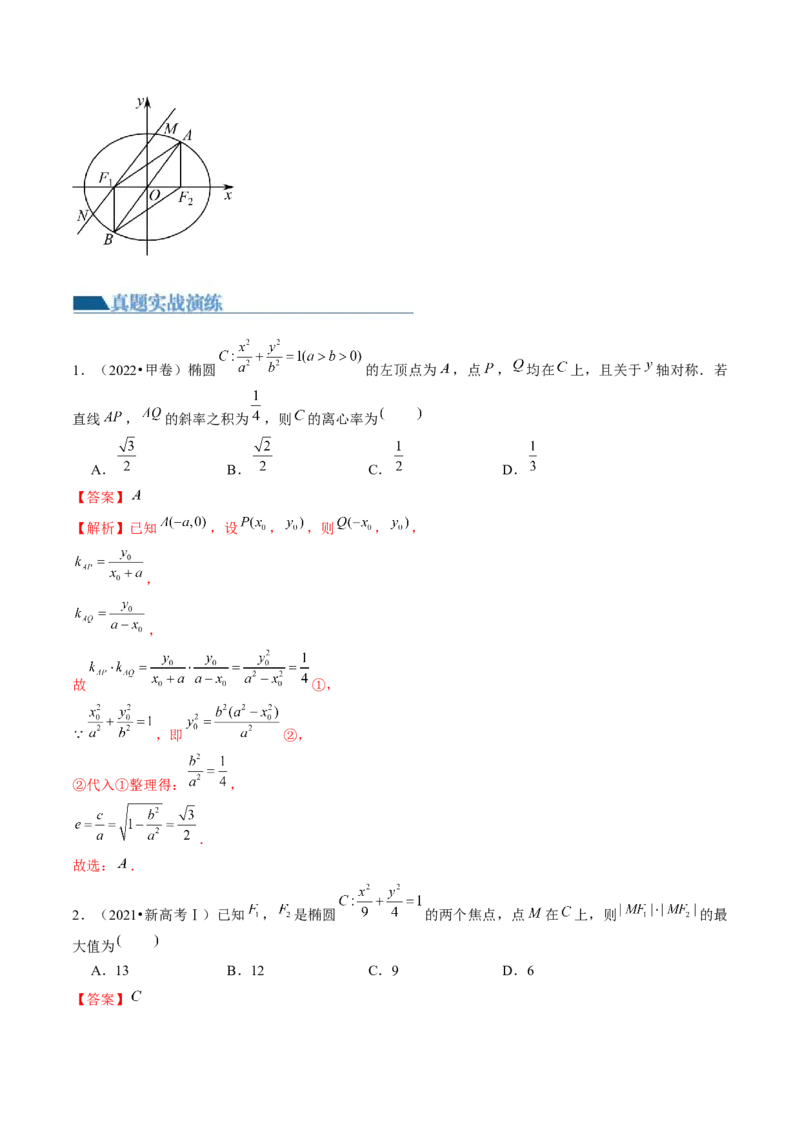 第05讲椭圆及其性质（练习）（解析版）_2.2025数学总复习_2024年新高考资料_1.2024一轮复习_2024年高考数学一轮复习讲练测（新教材新高考）_第八章平面解析几何