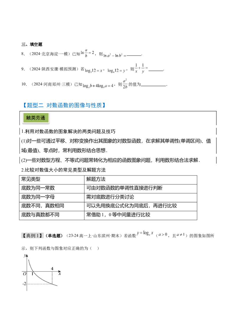 第11讲对数与对数函数（精讲）-2025年高考数学一轮复习讲义及高频考点归纳与方法总结（新高考通用）原卷版_2.2025数学总复习_2025年新高考资料_一轮复习