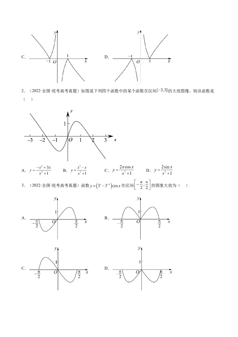 第06讲函数的图象（讲义）（原卷版）_2.2025数学总复习_2024年新高考资料_1.2024一轮复习_2024年高考数学一轮复习讲练测（新教材新高考）_第二章函数与基本初等函数