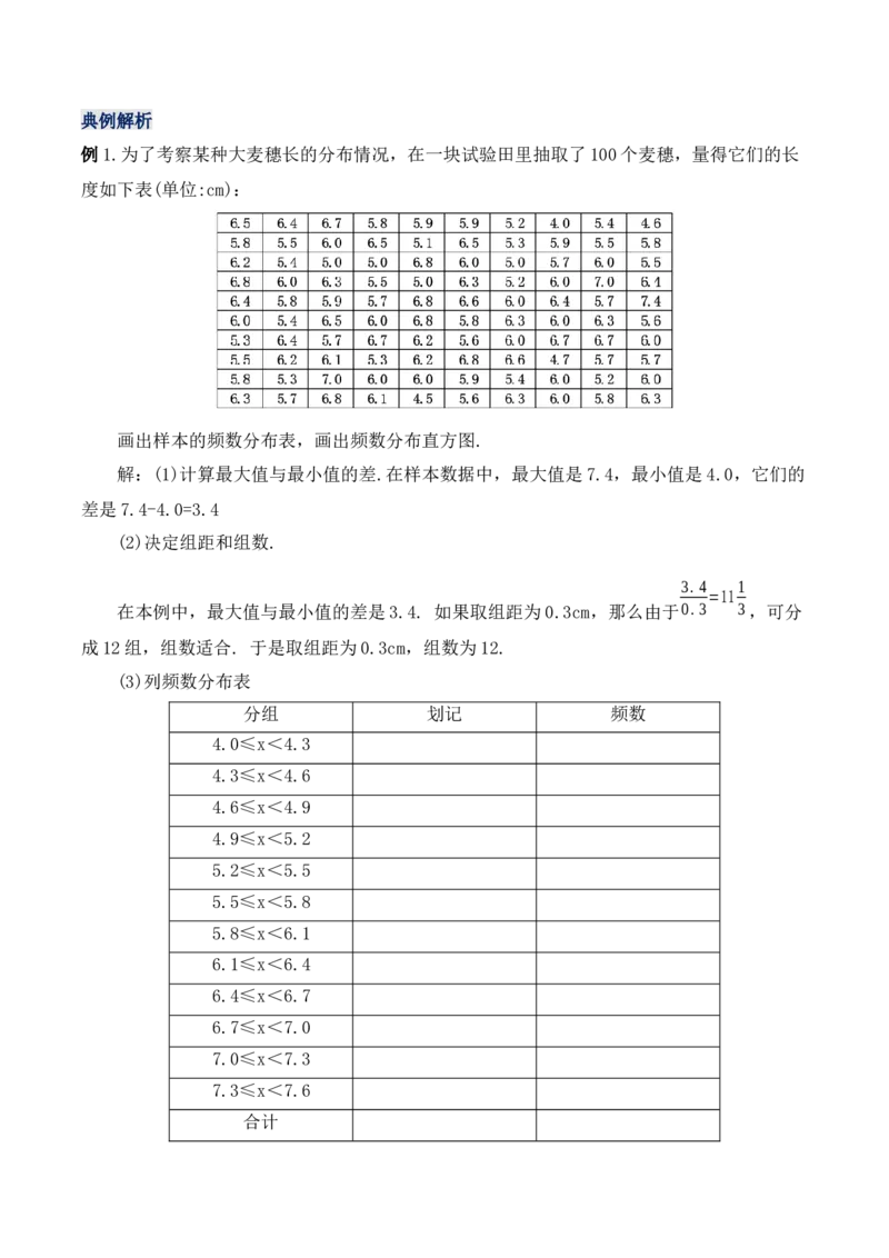 10.2.2直方图（2）（教学设计）_初中数学人教版_7下-初中数学人教版_7下-初中数学人教版（旧版）赠送_01课件+教案（配套）_课件+教案+学案（第1套）_教案