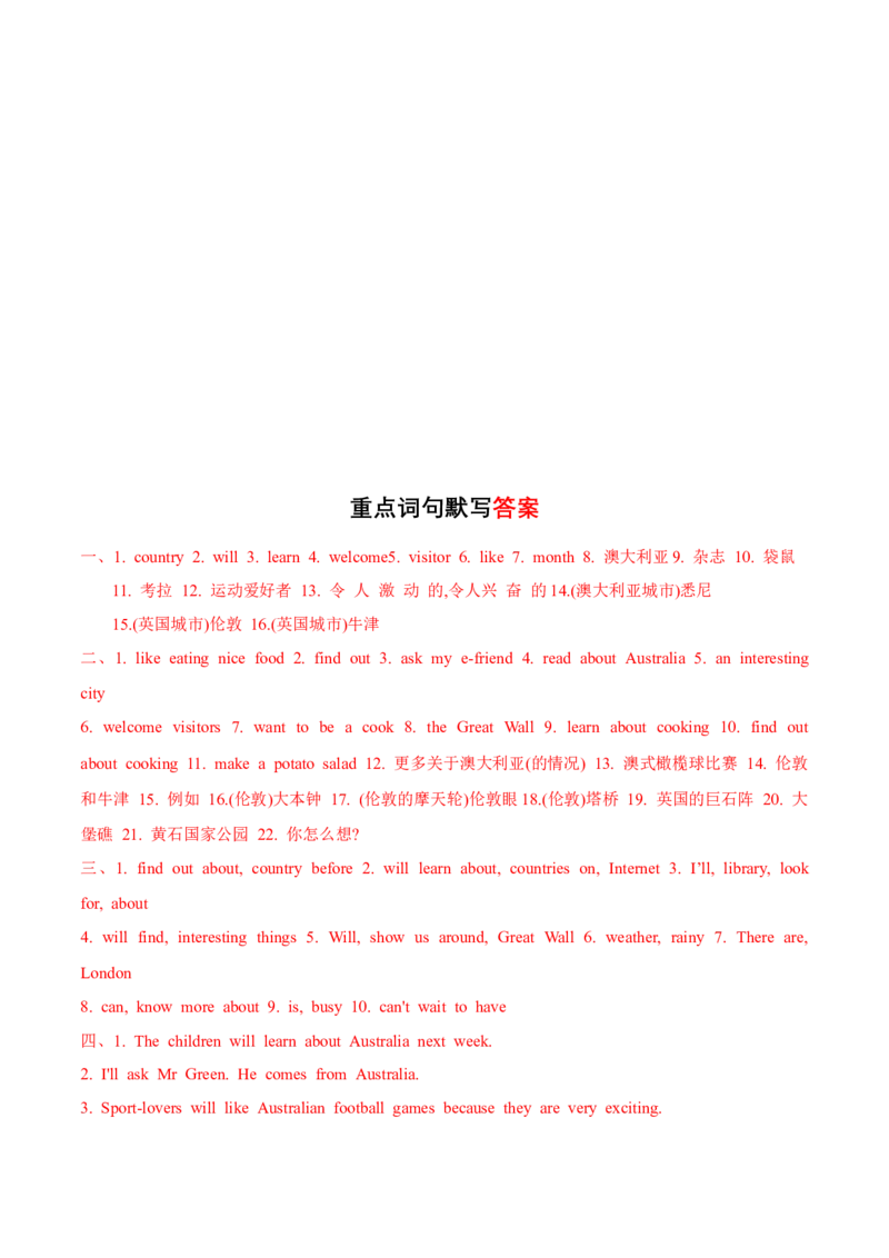 Unit6必背知识（知识清单）-（译林版三起）_单元知识专项_2024版