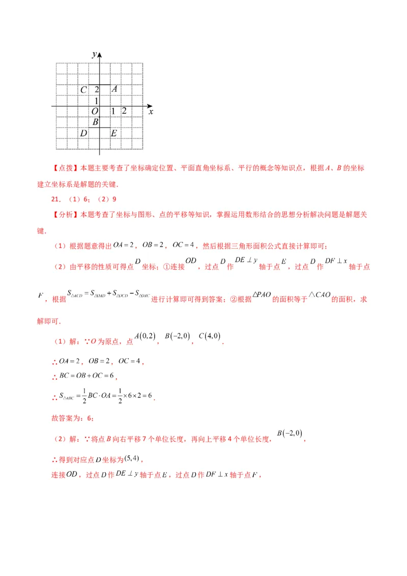 专题7.8坐标方法的简单应用（分层练习）（提升练）-（人教版）_初中数学_七年级数学下册（人教版）_专题突破练习-V4