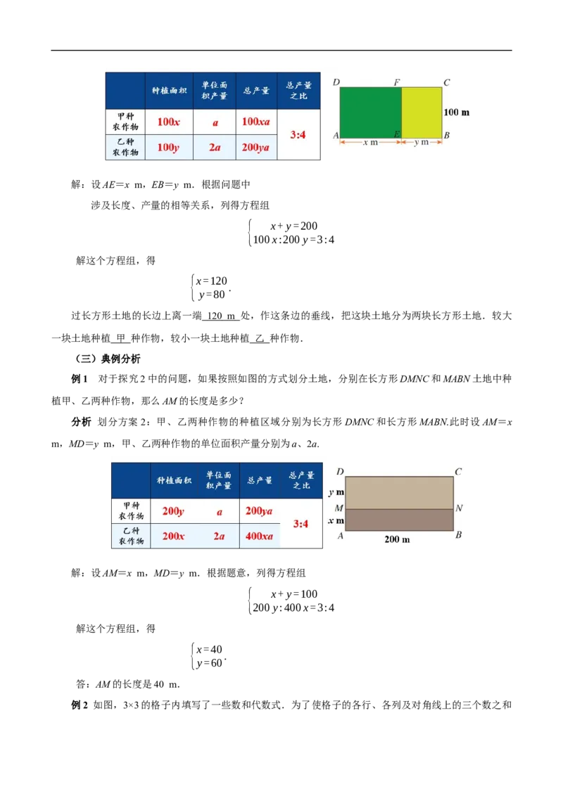 10.3实际问题与二元一次方程组（第2课时）（教学设计）_初中数学人教版_7下-初中数学人教版_7下-初中数学人教版（2025春季新版）持续更新_01课件+教案+导学案更新中
