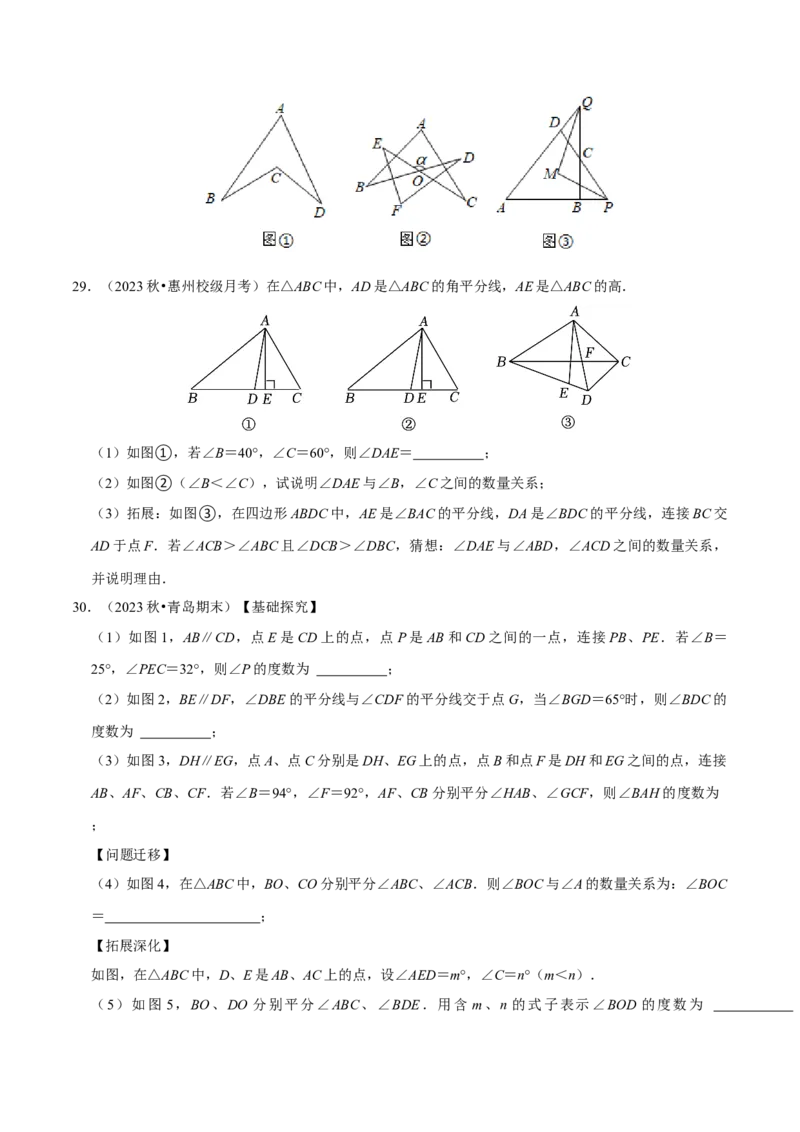 专题4.5三角形中角度计算压轴大题精选30道（必考点分类集训）（人教版）（学生版）_初中数学_八年级数学上册（人教版）_考点分类必刷题-U181