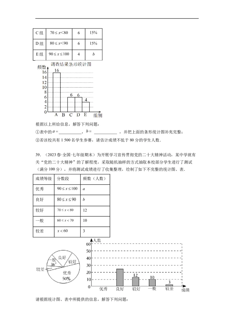 10.2直方图（原卷版）_初中数学人教版_7下-初中数学人教版_7下-初中数学人教版（旧版）赠送_07专项讲练_10.2直方图
