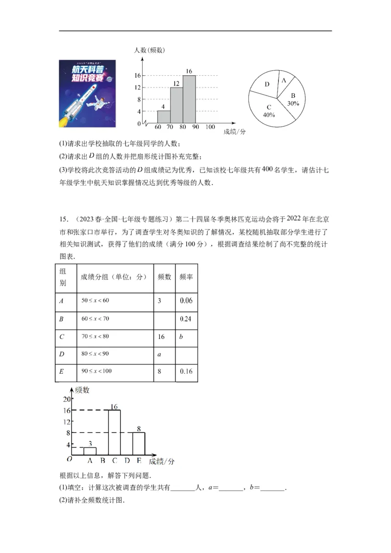 10.2直方图（原卷版）_初中数学人教版_7下-初中数学人教版_7下-初中数学人教版（旧版）赠送_07专项讲练_10.2直方图