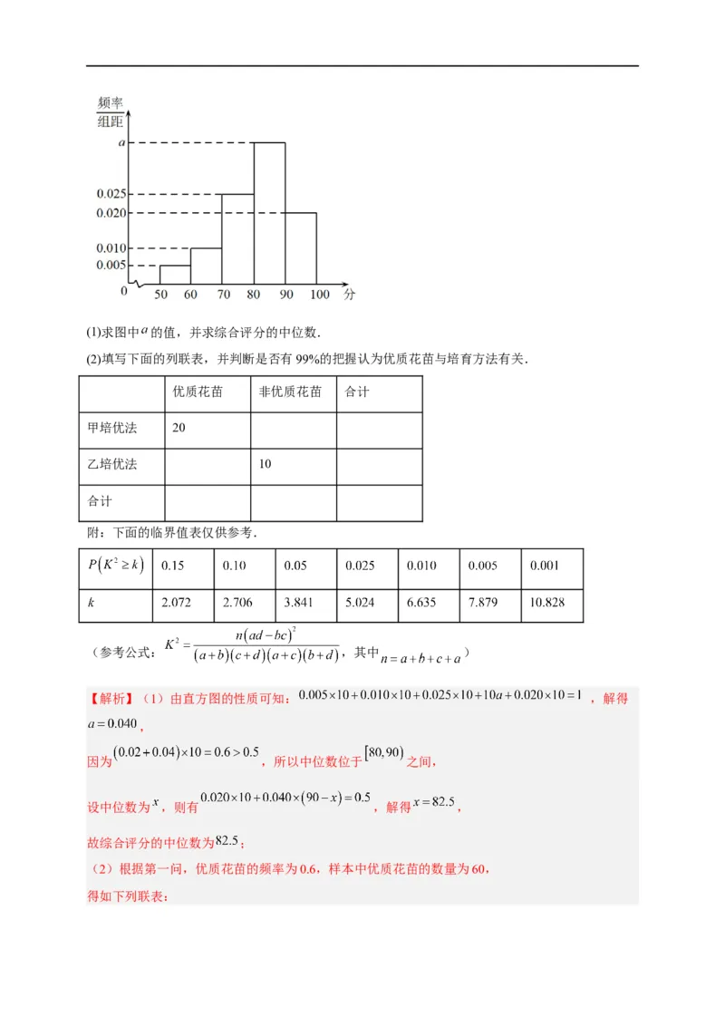 第34节统计（解析版）_2.2025数学总复习_赠品通用版（老高考）复习资料_一轮复习_备战2023年高考数学一轮复习考点帮（全国通用）