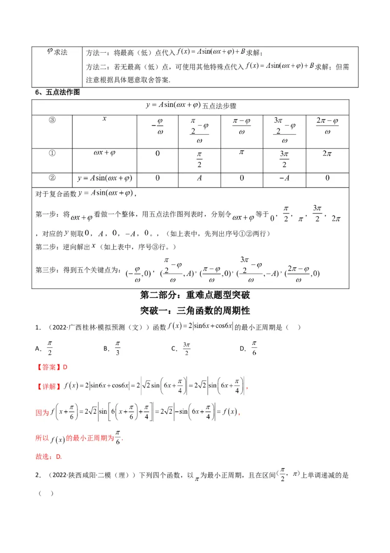 第1讲三角函数的图象与性质(解析版）_2.2025数学总复习_2023年新高考资料_二轮复习_备战2023年高考数学二轮复习专题讲练（新高考版）_专题二三角函数与解三角形