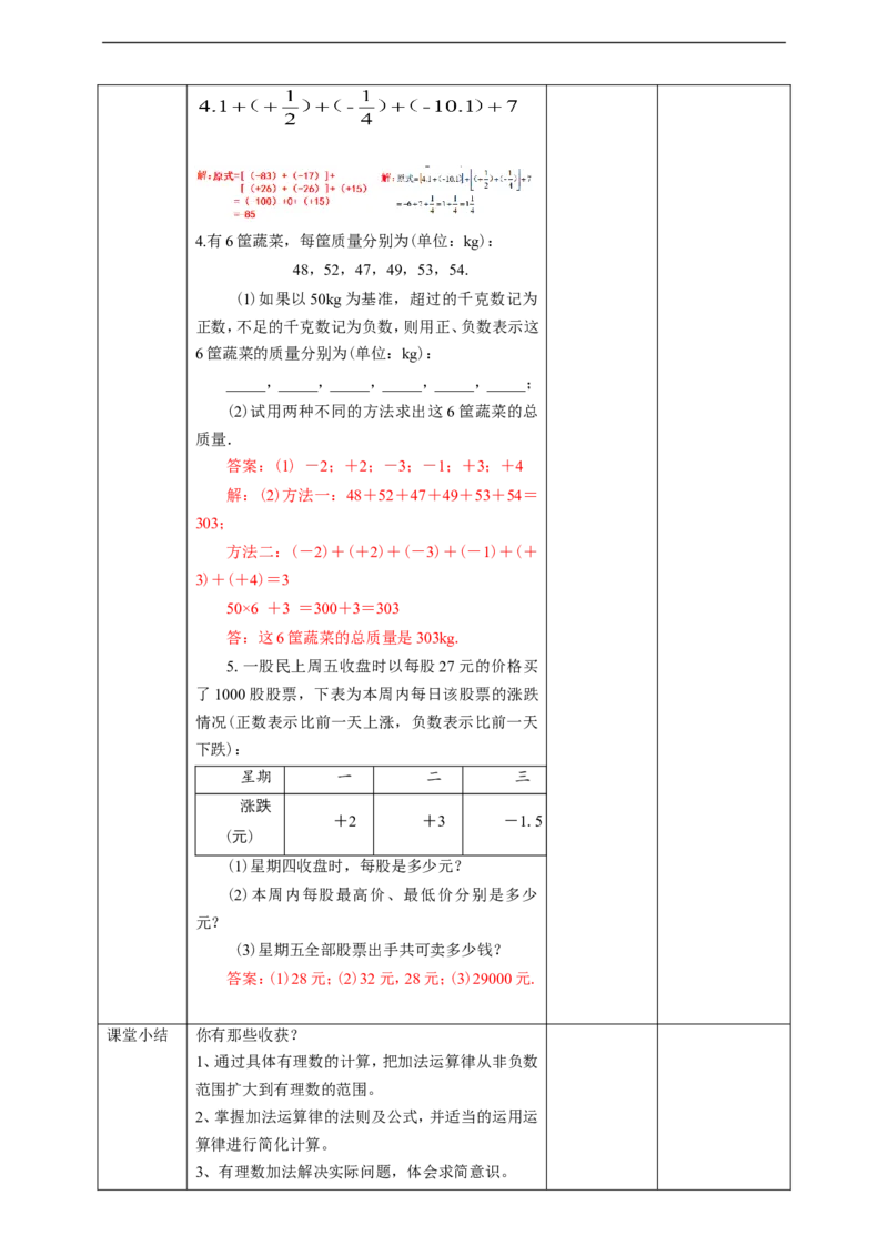 1.3.1有理数的加法（2）教案_初中数学人教版_7上-初中数学人教版_7上-初中数学人教版（旧版）赠送_01课件+教案（配套）_01课件+教案+学案（新课标）_教案