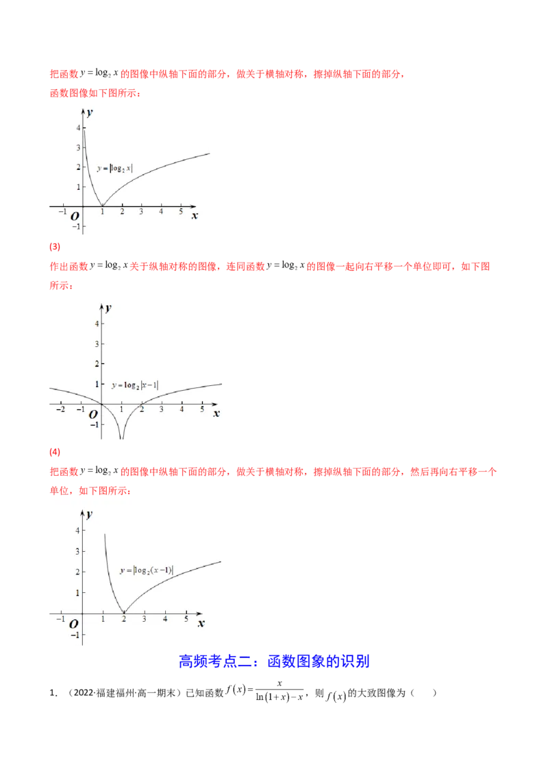 第07讲函数的图象(精讲+精练）（教师版）_2.2025数学总复习_2023年新高考资料_一轮复习_2023新高考数学一轮复习（新教材新高考）