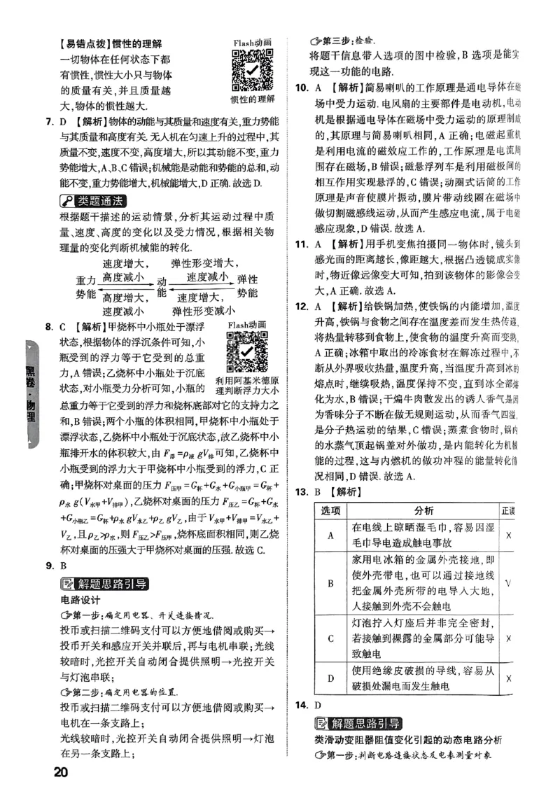 5科答案_初中资料合集_2025《万唯中考&bull;黑白卷》多地方版（更30省）_2025《万唯中考&bull;黑白卷》语文、数学、物理、化学、道法（山东）