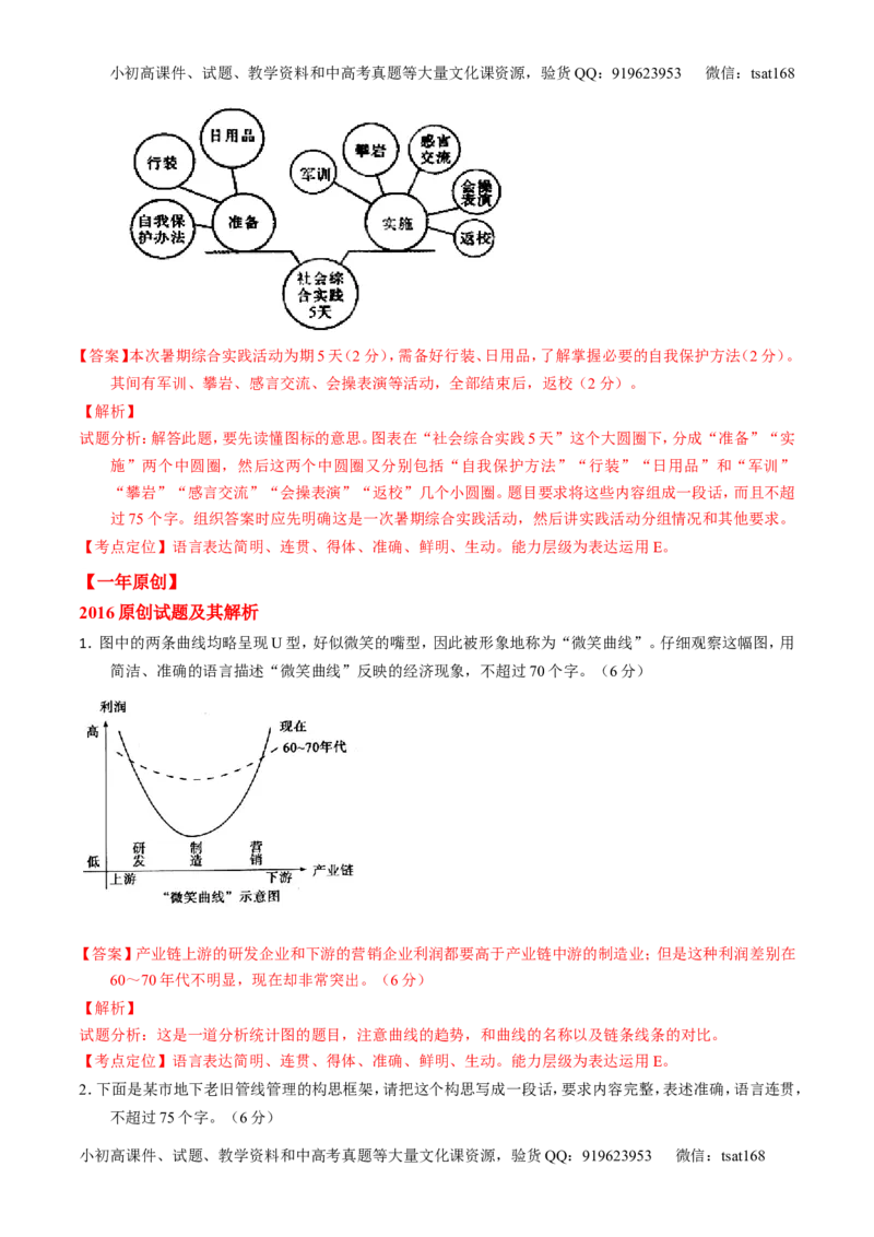 专题09图文转换-3年高考2年模拟1年原创备战2017高考精品系列之语文（解析版）_高语_1高中语文_2017年高考语文3年高考2年模拟1年原创（全套打包36份）