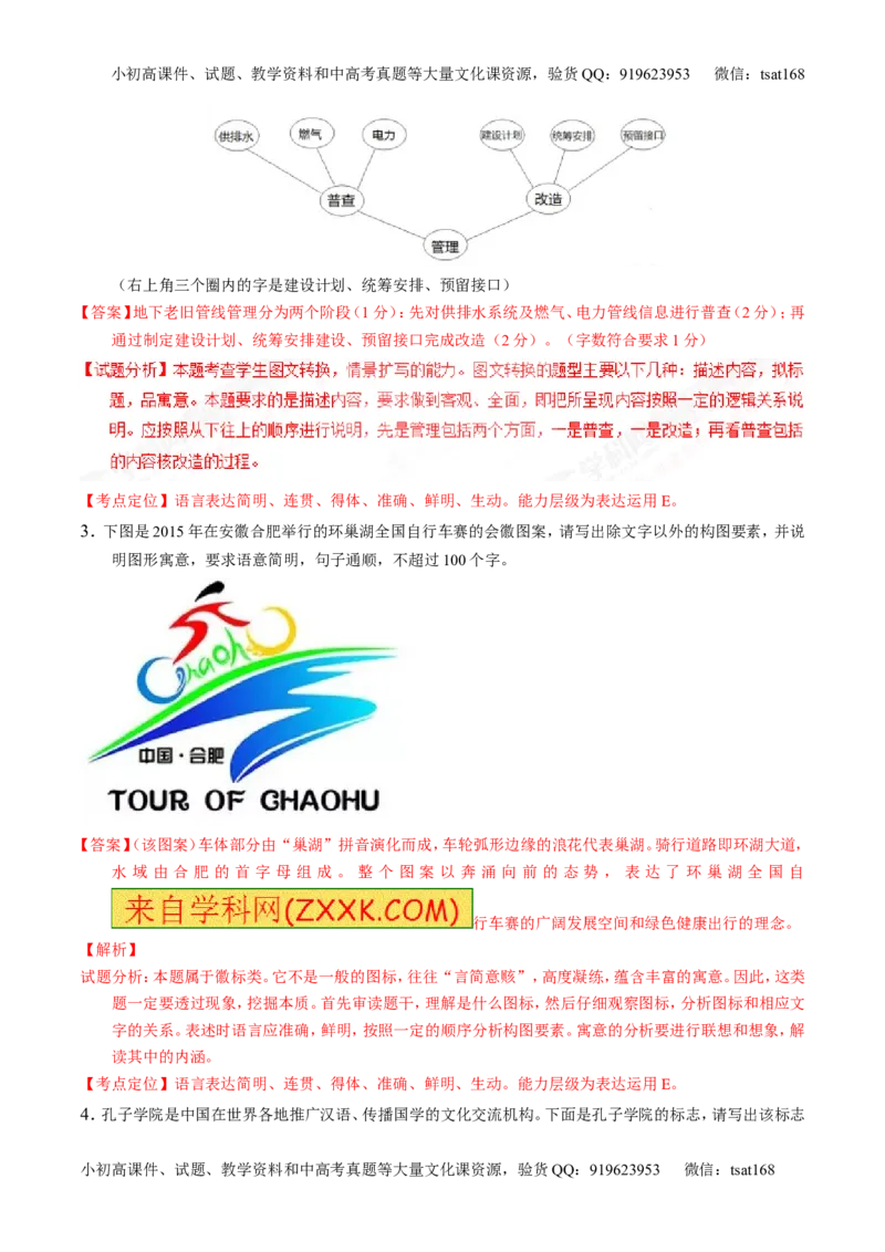 专题09图文转换-3年高考2年模拟1年原创备战2017高考精品系列之语文（解析版）_高语_1高中语文_2017年高考语文3年高考2年模拟1年原创（全套打包36份）