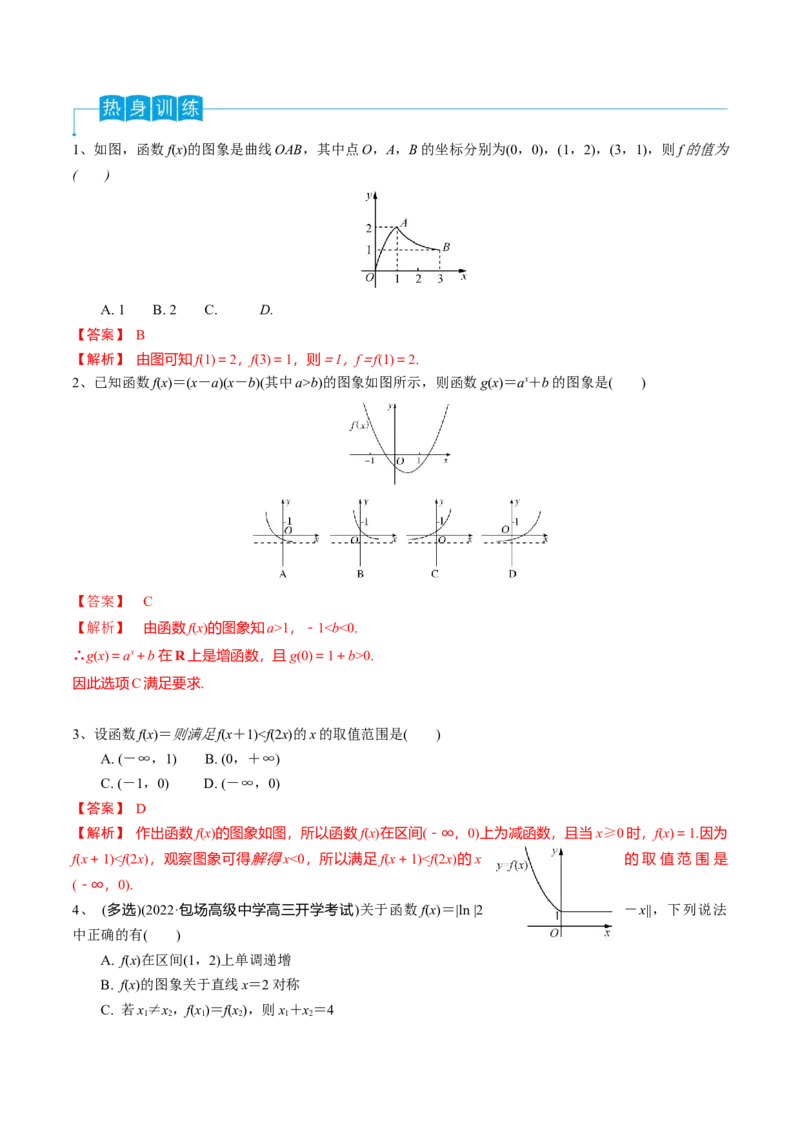 第14讲函数的图象（解析版）_2.2025数学总复习_2024年新高考资料_1.2024一轮复习_2024年高考数学一轮复习精品导学案（新高考）