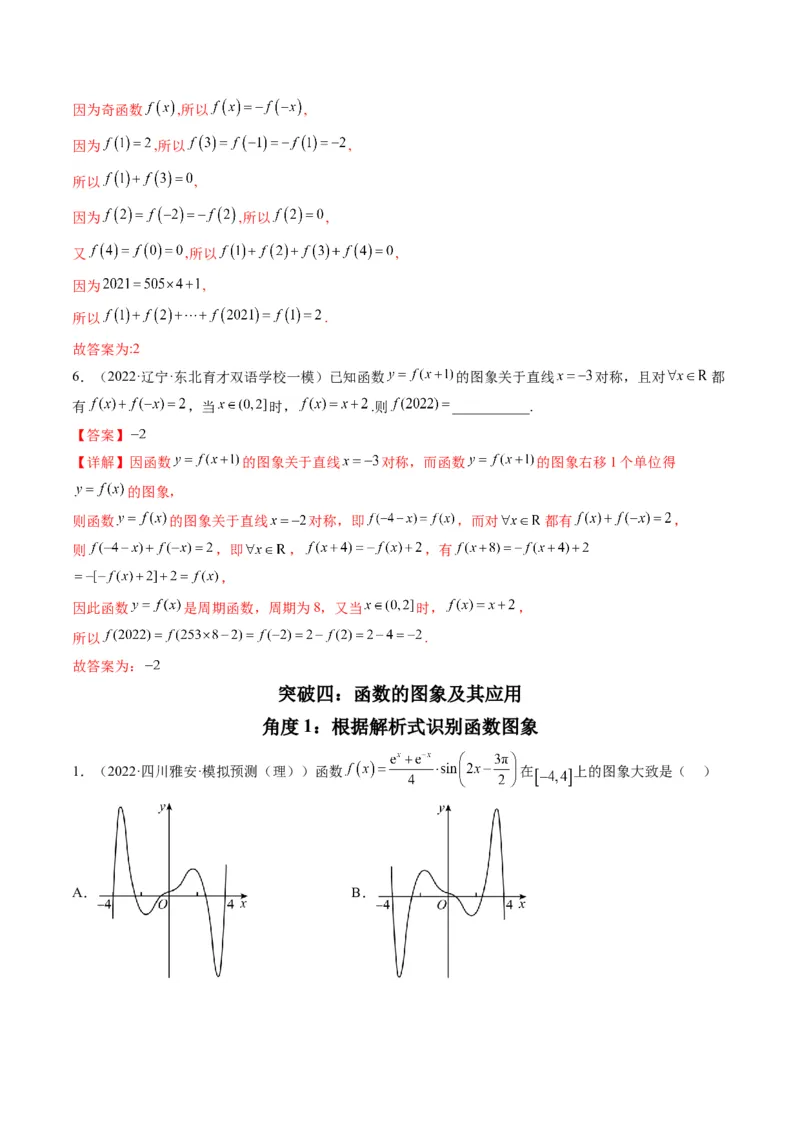 第1讲函数的图象与性质(解析版）_2.2025数学总复习_2023年新高考资料_二轮复习_备战2023年高考数学二轮复习专题讲练（新高考版）_专题一函数与导数