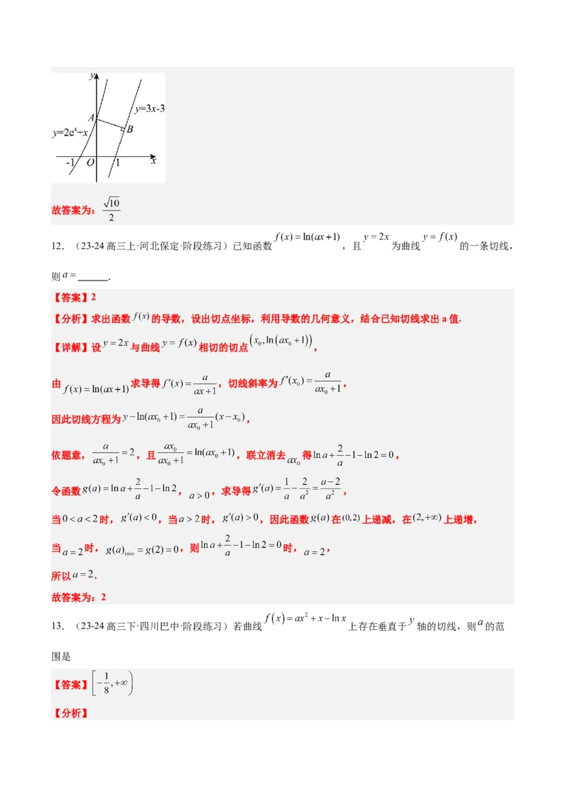 第14练导数的概念及其意义、导数的运算（精练：基础+重难点）-2025年高考数学一轮复习讲义及高频考点归纳与方法总结（新高考通用）解析版_2.2025数学总复习_2025年新高考资料_一轮复习