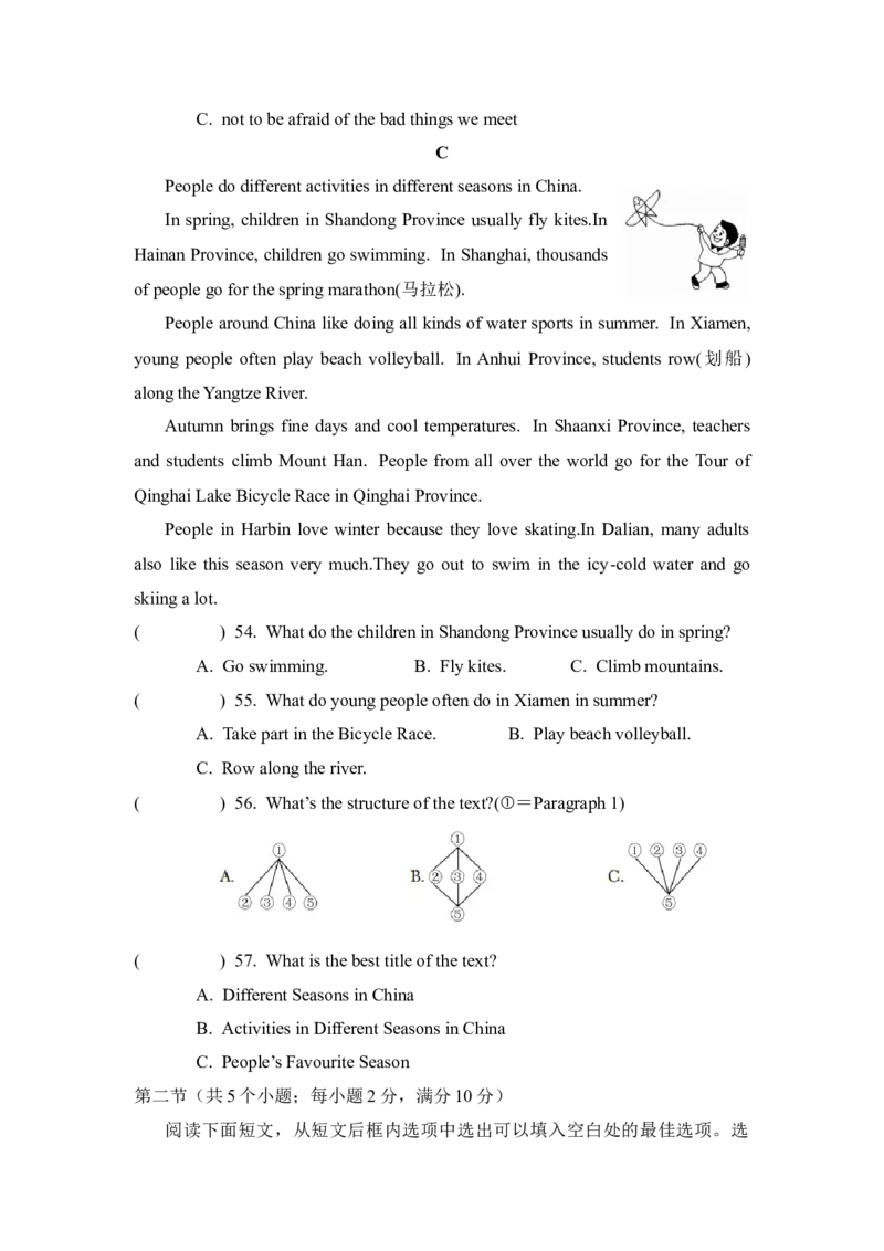 Unit6达标检测试卷-学生版_新人教版7下英语学习资料包_9.单元、期中测试卷_02-26春人教版英语七年级下册单元检测卷（含听力和答案）