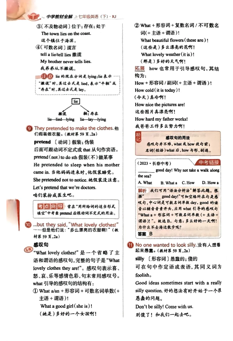01-2025《初中教材全解》英语七下(人教)_新人教版7下英语学习资料包_14.配套教辅练习