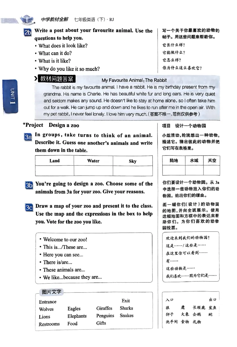 01-2025《初中教材全解》英语七下(人教)_新人教版7下英语学习资料包_14.配套教辅练习