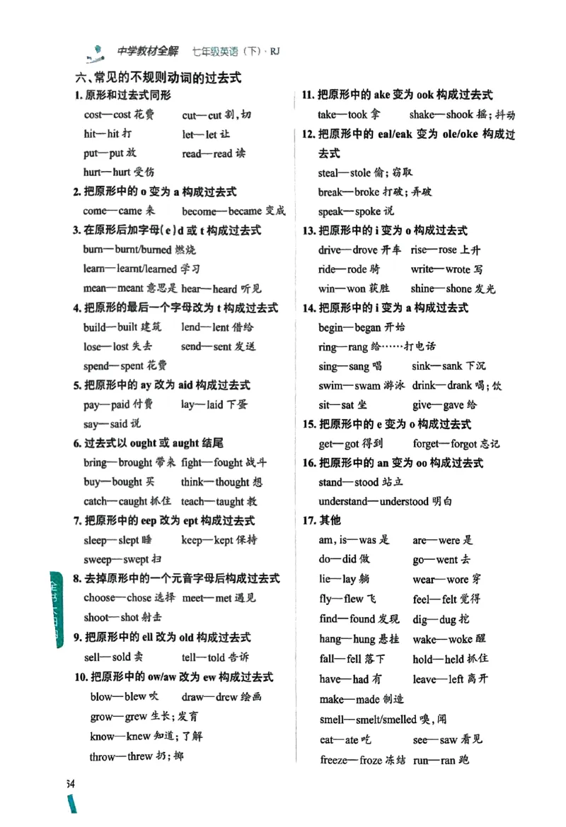 01-2025《初中教材全解》英语七下(人教)_新人教版7下英语学习资料包_14.配套教辅练习
