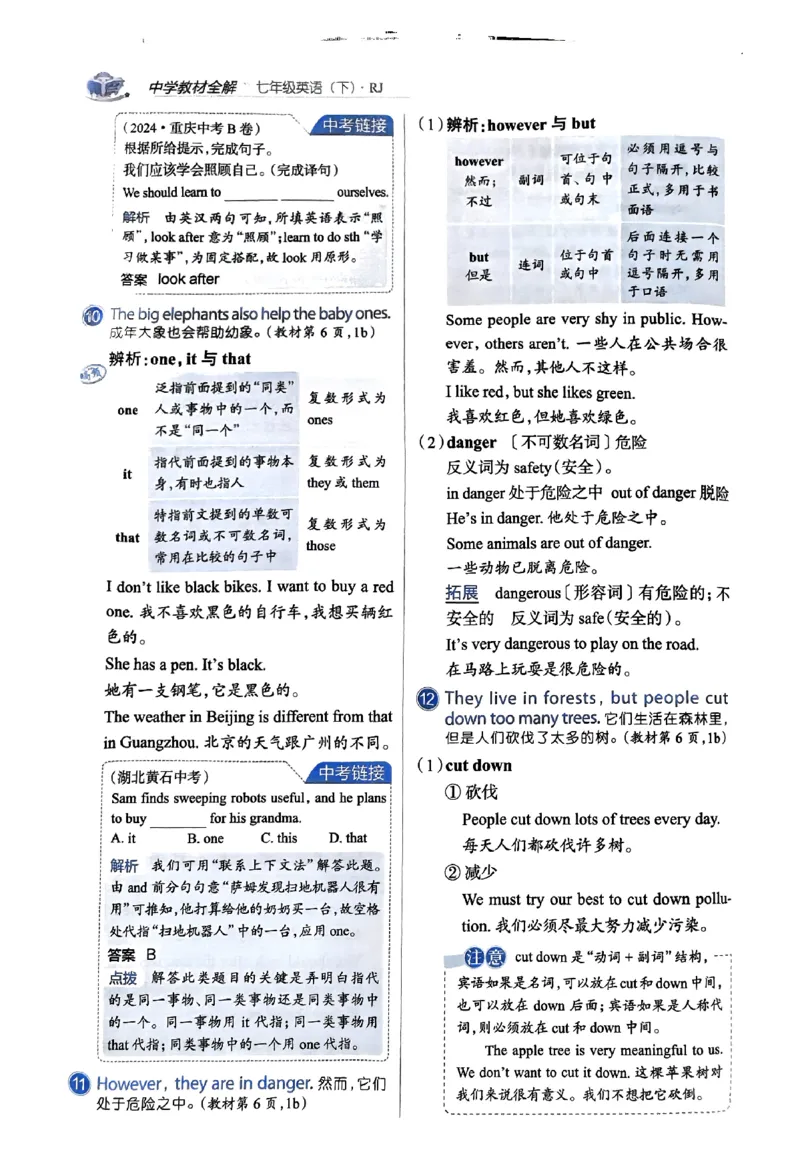 01-2025《初中教材全解》英语七下(人教)_新人教版7下英语学习资料包_14.配套教辅练习