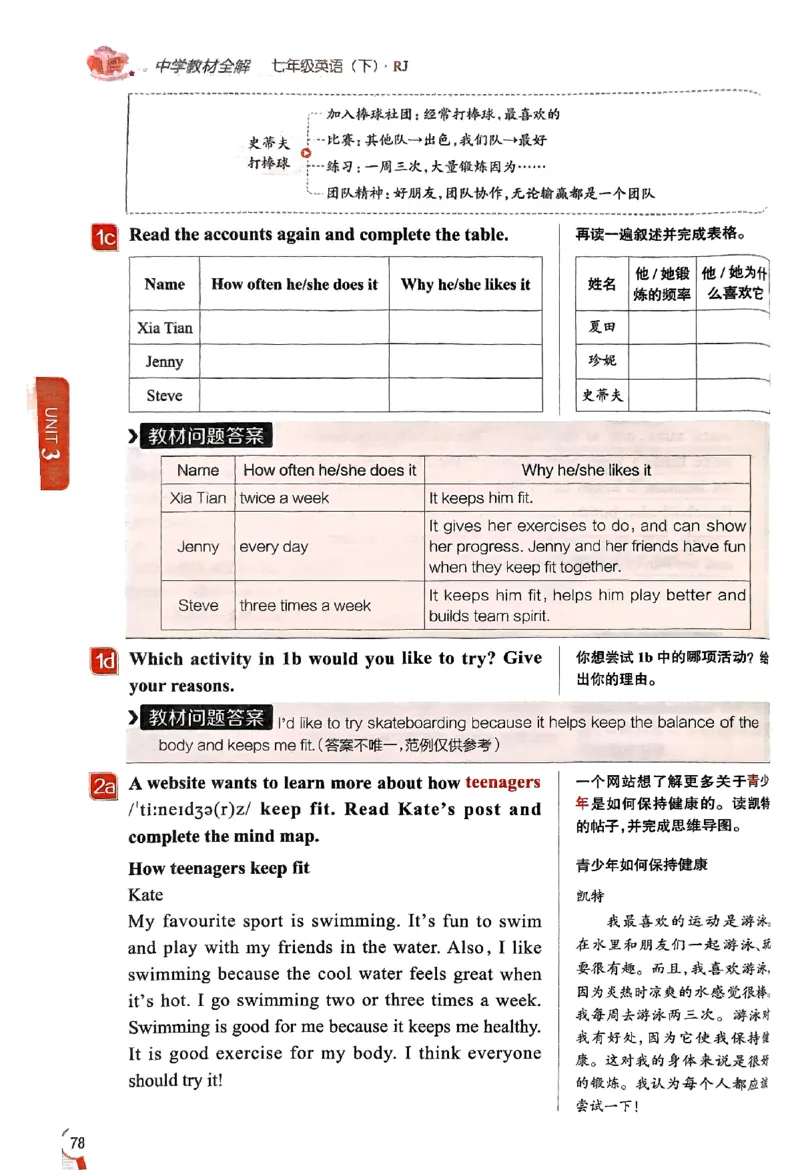 01-2025《初中教材全解》英语七下(人教)_新人教版7下英语学习资料包_14.配套教辅练习