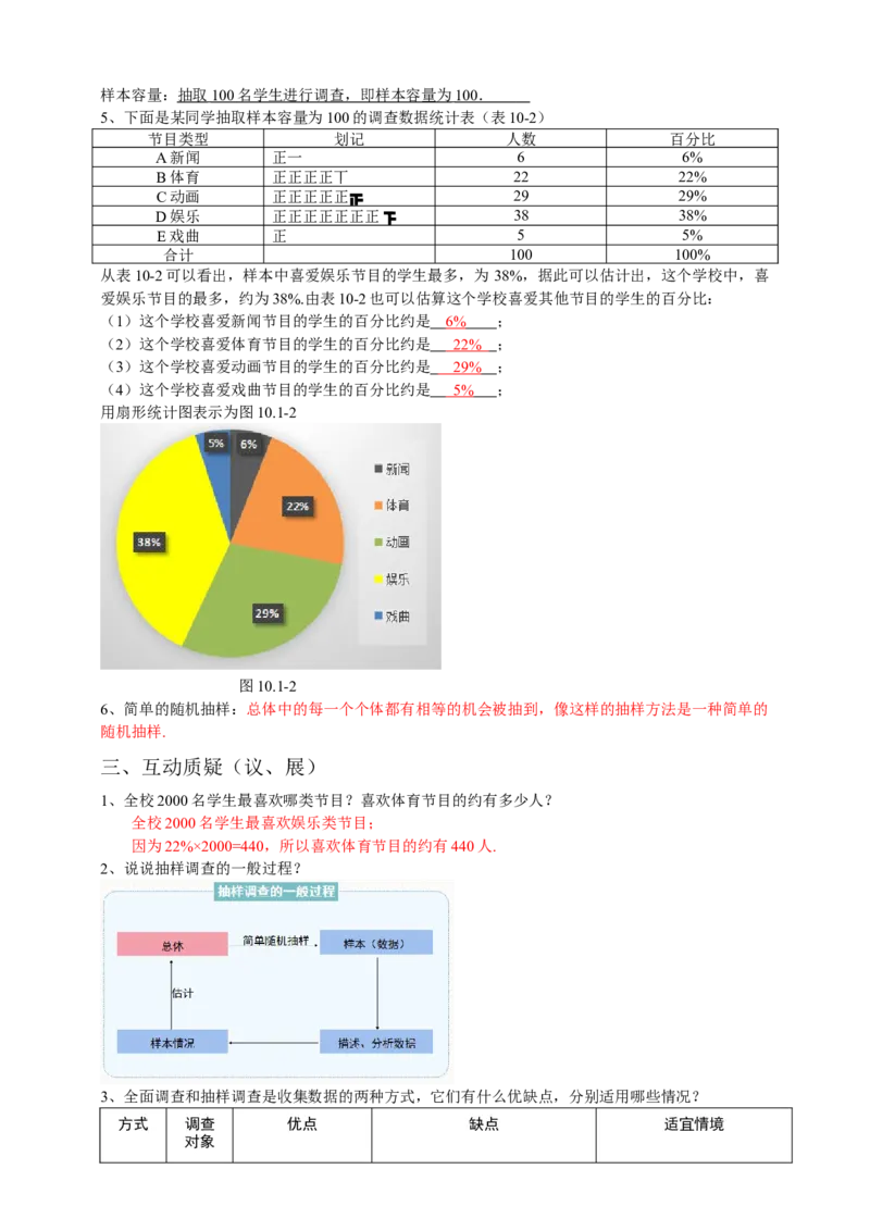 10.1.1统计调查第2课时（解析版）_初中数学人教版_7下-初中数学人教版_7下-初中数学人教版（旧版）赠送_05学案_导学案（第1套）_10.1.1统计调查第2课时导学案（原卷版+解析版）