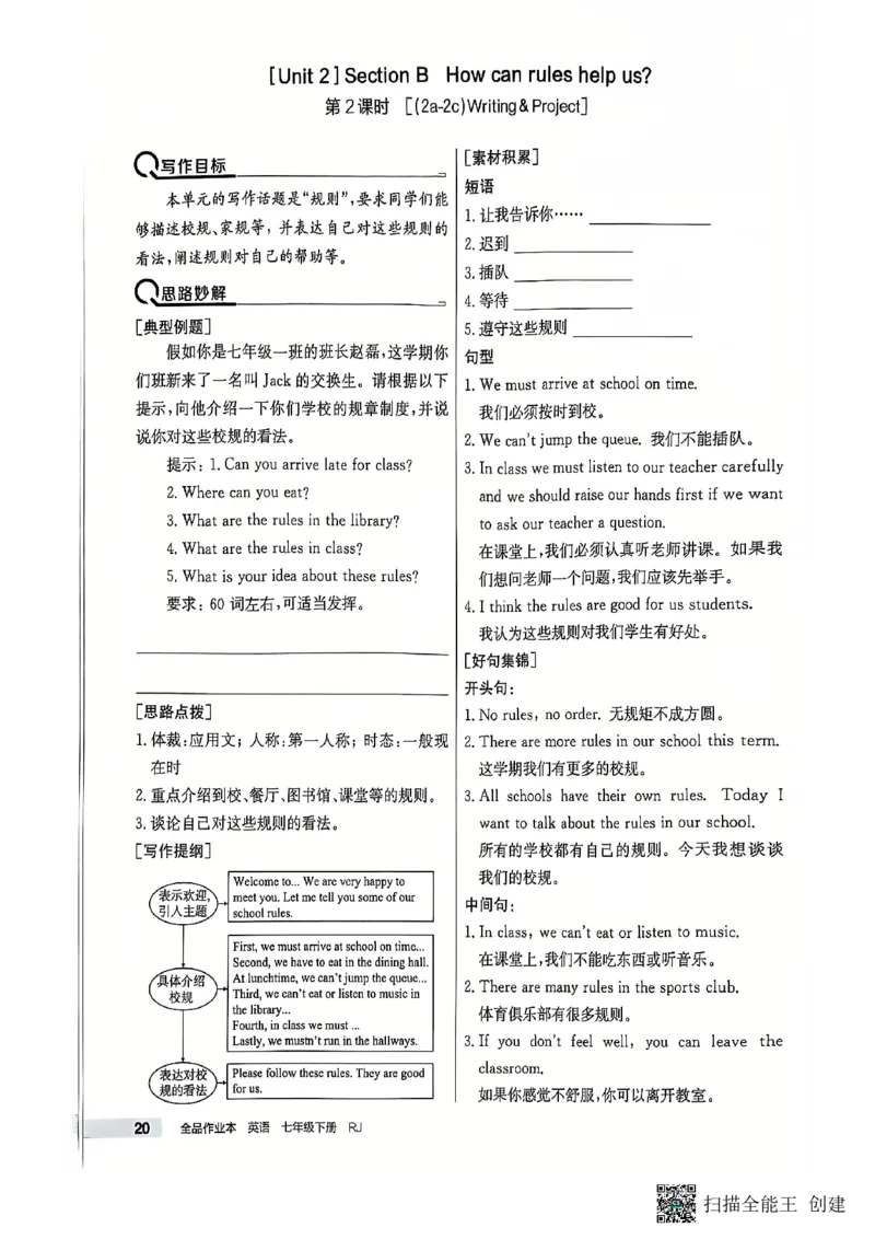 七下英语全品_新人教版7下英语学习资料包_14.配套教辅练习_03-25年春七下全品英语RJ