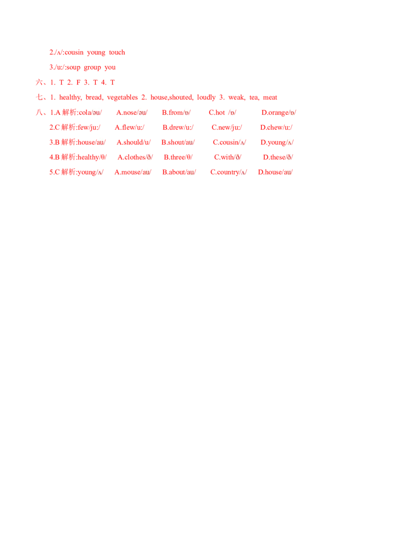Unit3语音（知识清单）-（译林版三起）_单元知识专项_2024版